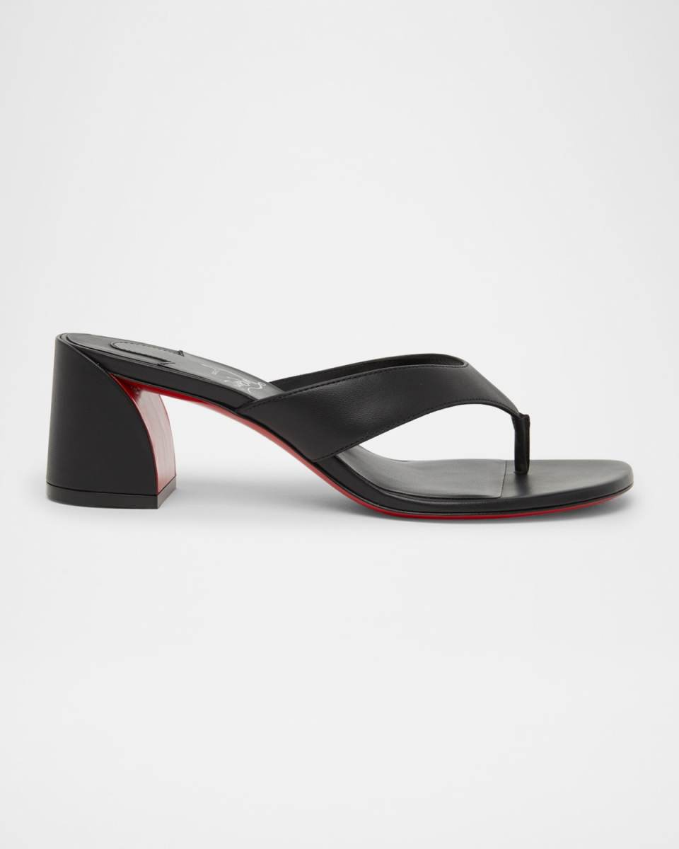 Jane Tonga Leather Red Sole Slide Sandals